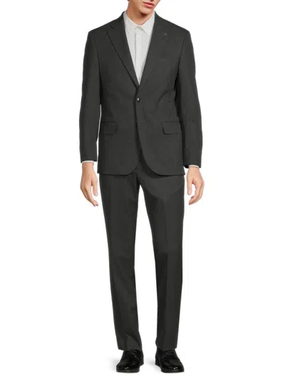 Scotch & Soda Men's Modern Fit Houndstooth Suit In Charcoal
