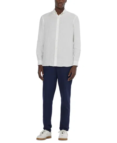 Scotch & Soda Men's Long Sleeve Linen Shirt In Off White