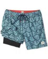 Scotch & Soda Men's Low Tide Fish-print Swim Trunks