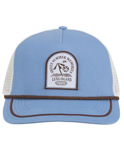 Scotch & Soda Men's Luna Island Adjustable Trucker Hat In Light Blue,pastel