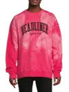 Scotch & Soda Men's Oildye Headliner Sweatshirt In Mystic Pink