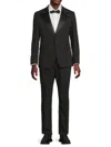 Scotch & Soda Men's Peak Lapel Tuxedo Suit In Black