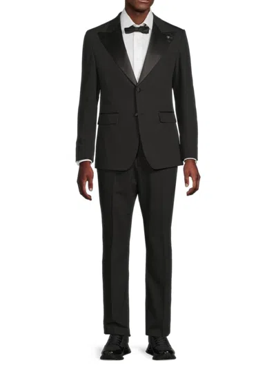 Scotch & Soda Men's Peak Lapel Tuxedo Suit In Black