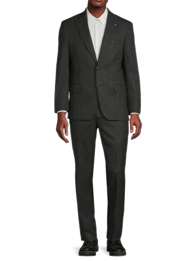 Scotch & Soda Men's Plaid Tribeca Fit Suit In Charcoal