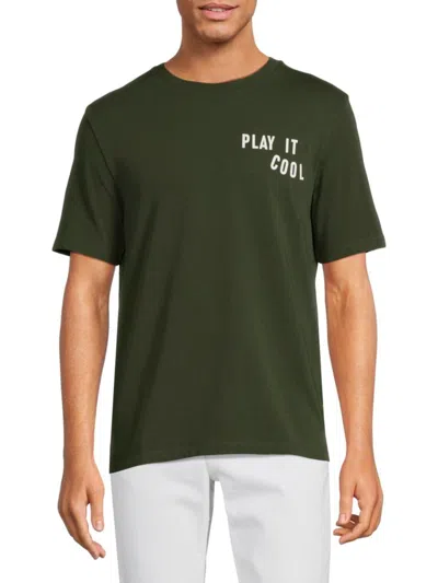 Scotch & Soda Men's Play It Cool Graphic Tee In Green