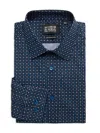 Scotch & Soda Men's Print Modern Fit Dress Shirt In Navy