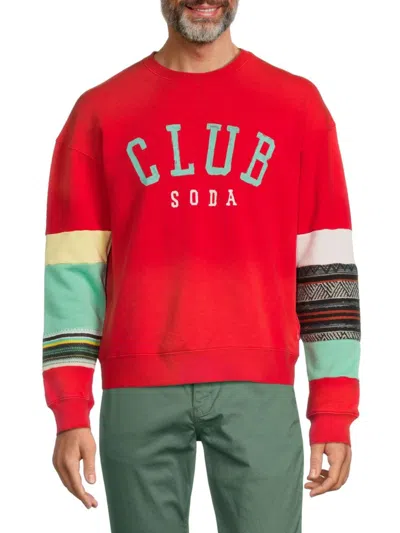 Scotch & Soda Men's Relaxed Fit Drop Shoulder Sweatshirt In Medium Red