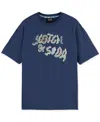 Scotch & Soda Relaxed Fit Cotton T-shirt In Atlantic Blue
