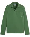 Scotch & Soda Men's Relaxed-fit Long-sleeve Pocket Polo Shirt In Sage Green