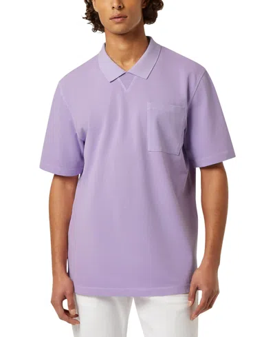 Scotch & Soda Men's Relaxed-fit Short Sleeve Garment-dyed Polo Shirt In Bright Lavender
