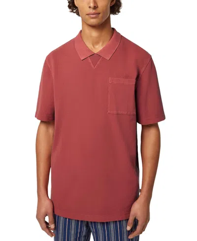 Scotch & Soda Men's Relaxed-fit Short Sleeve Garment-dyed Polo Shirt In Roadside Red