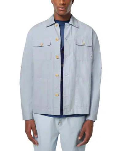 Scotch & Soda Men's Relaxed-fit Textured Shirt Jacket In Light Shirting Blue