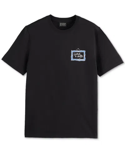 Scotch & Soda Men's Short Sleeve Screen Print Logo Graphic T-shirt