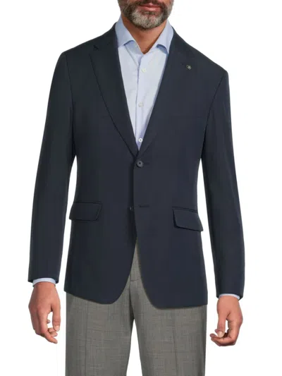Scotch & Soda Men's Solid Notch Lapel Blazer In Navy