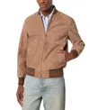 Scotch & Soda Men's Suede Bomber Jacket In Soft Camel