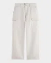 Scotch & Soda Men's The Daze Loose-fit Cargo Jeans In Faded White