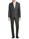 Scotch & Soda Men's Modern Fit Windpane Wool Suit In Charcoal