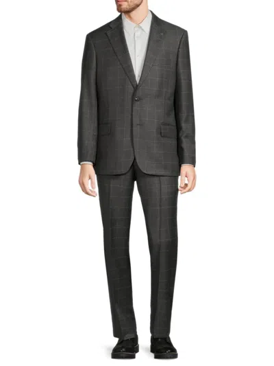 Scotch & Soda Men's Tribeca Fit Check Wool Suit In Charcoal