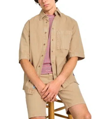Scotch & Soda Scotch Soda Mens Shirt Stripe T Shirt Shorts In Desert Sand