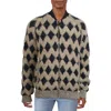 Scotch & Soda Mens Textured Wool Full Zip Sweater