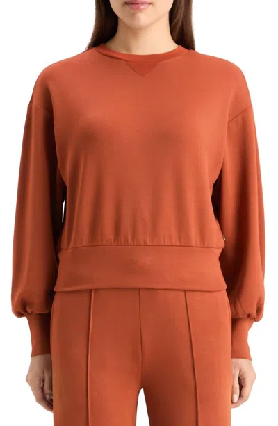 SCOTCH & SODA MODAL SWEATSHIRT IN RUST