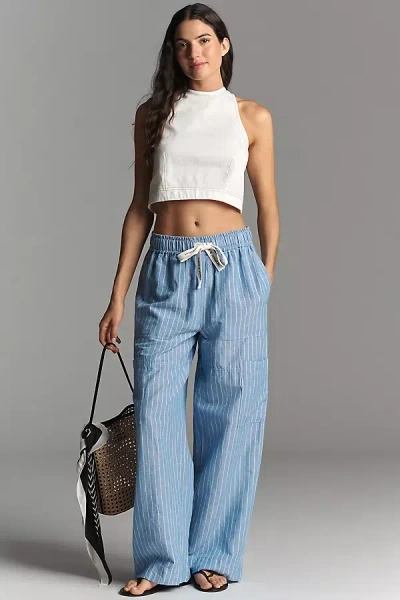 Scotch & Soda Noa Linen Blend High-rise Wide-leg Pants