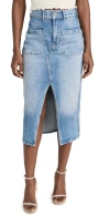 SCOTCH & SODA PATCH POCKET DENIM MIDI SKIRT MARITIME