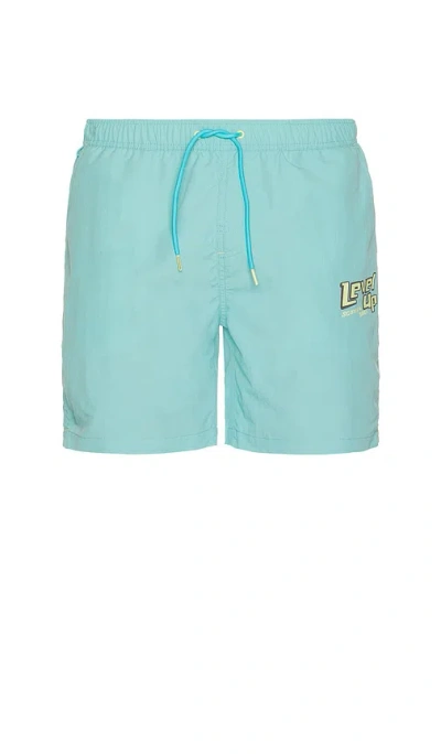 Scotch & Soda Placement Print Swim Shorts In Blue