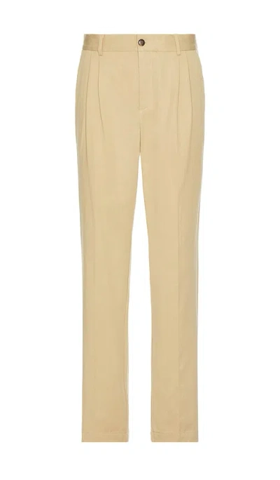 Scotch & Soda Pleated Trouser In 沙色