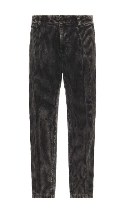 Scotch & Soda Pleated Washed Corduroy Chino In Black