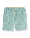 Scotch & Soda Printed Mid Length 6.3 Swim Shorts In Luna Ditsy