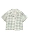 Scotch & Soda Kids' Geo Print Camp Shirt In Neutrals