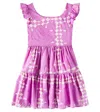 Scotch & Soda Printed Tiered Cotton-blend Dress In Pink