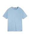 Scotch & Soda Raw Edge Tee In Medium Blue