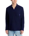 Scotch & Soda Men's Relaxed-fit Long-sleeve Pocket Polo Shirt In Navy