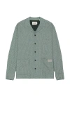 Scotch & Soda Relaxed Fit Structured Overshirt In Amsterdam Green