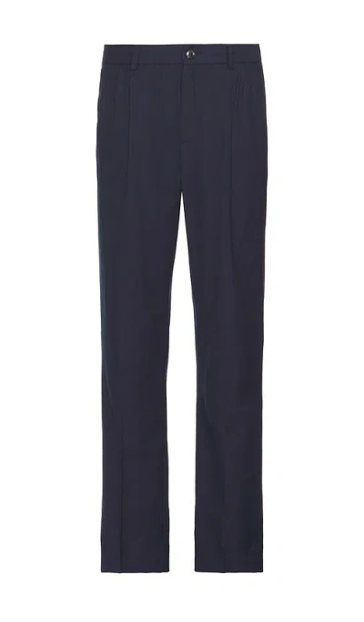 Scotch & Soda Relaxed Straight Fit Pleated Chino In Night