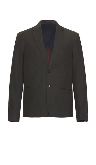 Scotch & Soda Relaxed Twill Blazer In Coffee Melange