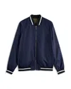 Scotch & Soda Reversible Bomber Jacket In Navy