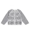 Scotch & Soda Reversible Cotton-blend Jacquard Jacket In Blue