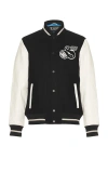 Scotch & Soda Sartorial City Varsity Jacket In 黑色