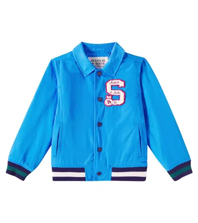 Scotch & Soda Kids' Satin Jacket In Navy