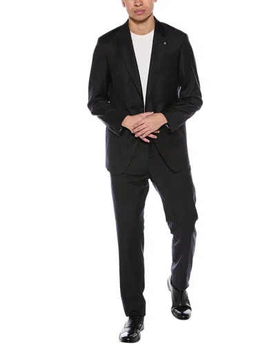Scotch & Soda 2pc Wool Modern Fit Suit In Black