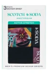 Scotch & Soda Assorted 3-pack Stretch Boxer Briefs In Purple Pink