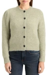 Scotch & Soda Bouclé Cardigan In Washed Sage Melange