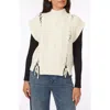 Scotch & Soda Cable Stitch Turtleneck Sweater In Soft Ice
