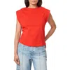 Scotch & Soda Boat-neck Muscle T-shirt Top In Flame Red