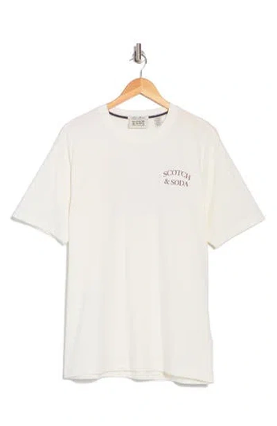 Scotch & Soda Cotton Graphic T-shirt In Star White