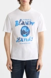 Scotch & Soda Denim Artwork Graphic T-shirt In White