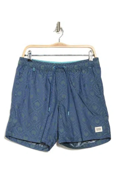 Scotch & Soda Diamond Swim Trunks In Sargasso Sea